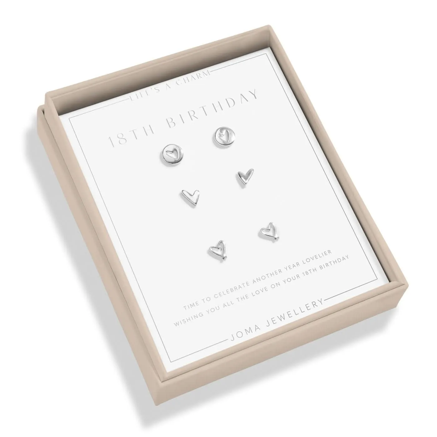 Life's A Charm 18th Birthday Silver Plated Earrings 8136