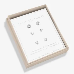 Life's A Charm 18th Birthday Silver Plated Earrings 8136