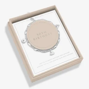 Life's A Charm 30th Birthday Silver Plated Bracelet 8132