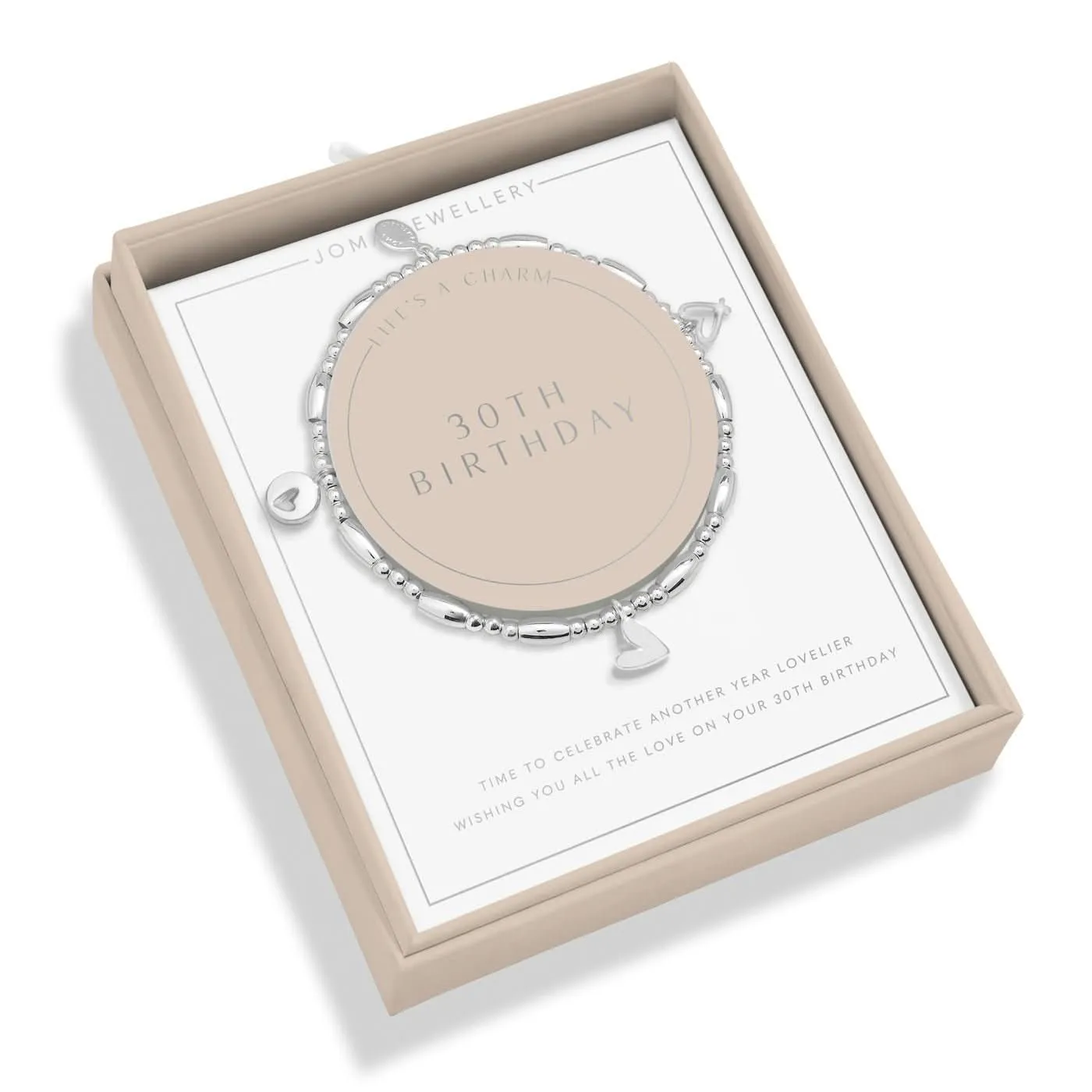 Life's A Charm 30th Birthday Silver Plated Bracelet 8132
