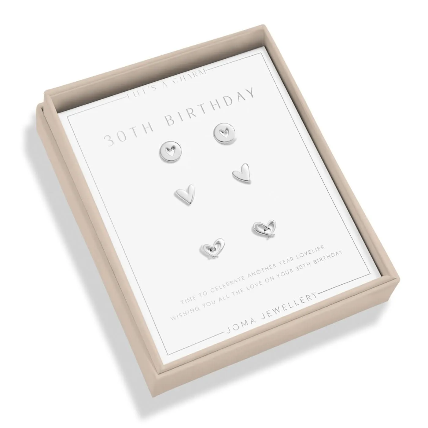 Life's A Charm 30th Birthday Silver Plated Earrings 8138