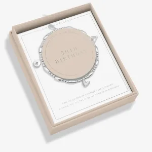 Life's A Charm 50th Birthday Silver Plated Bracelet 8134
