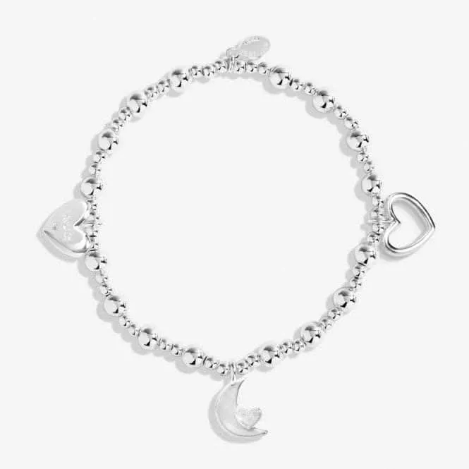 Life's A Charm Love You To the Moon Back Mum Silver Plated 17.5cm Bracelet 6911