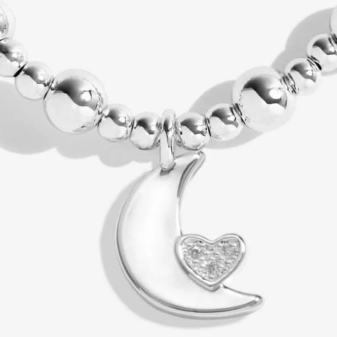 Life's A Charm Love You To the Moon Back Mum Silver Plated 17.5cm Bracelet 6911