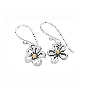 Linda Macdonald Woodlands Sterling Silver 9ct Gold Drop Earrings