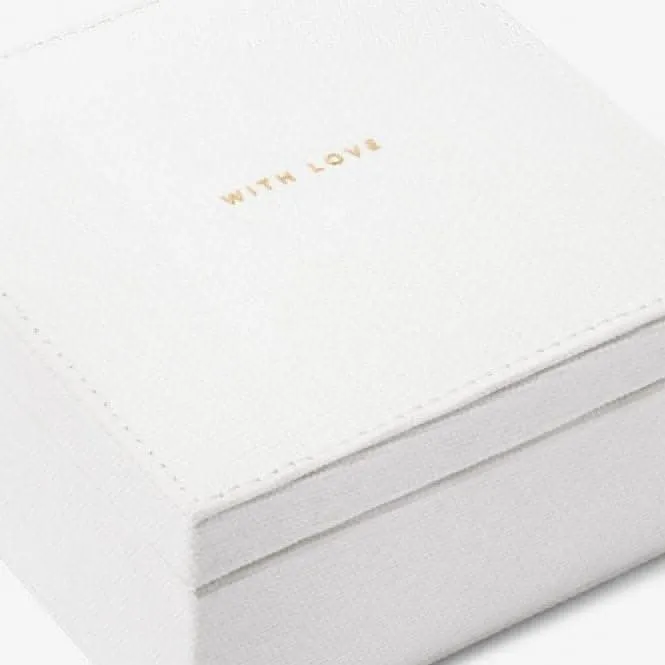 Linen Jewellery Box Off White 12cm X 12cm X 6cm Jewellery Box 7355