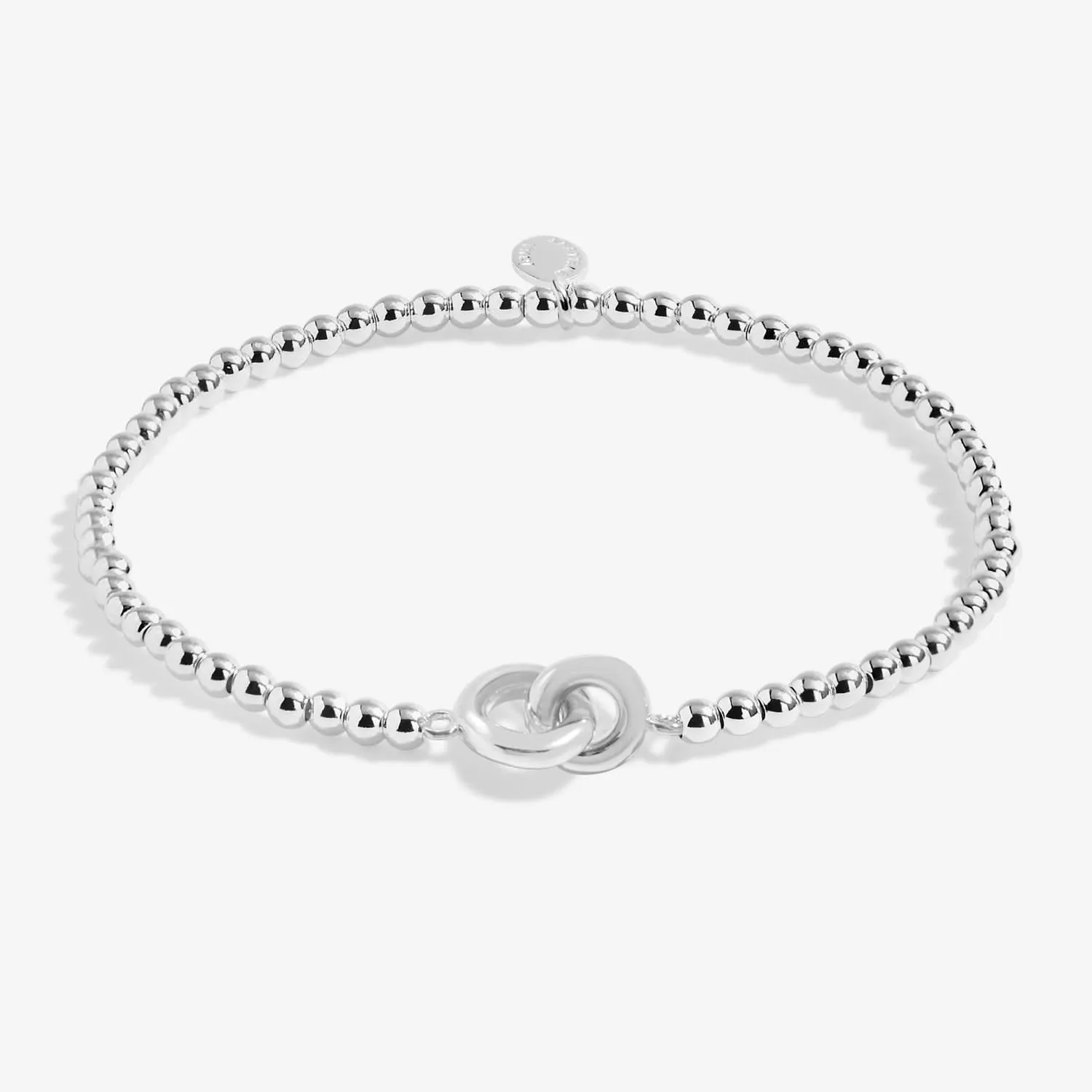 Linked Circles Silver Plated Anklet 8627