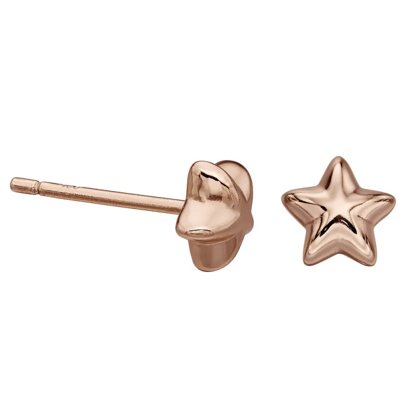 Little Star Sterling Silver Rose Gold Plated Amelia Childs Stud Earrings