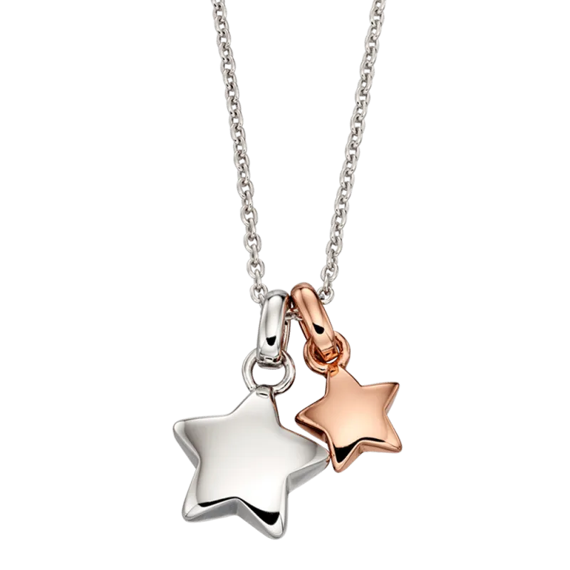 Little Star Suki Sterling Silver Double Star Necklace
