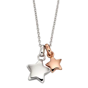 Little Star Suki Sterling Silver Double Star Necklace