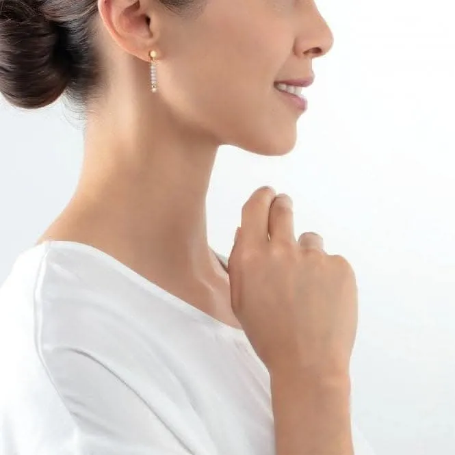 Little Twinkle Gold-Ice Blue Earrings 2033/21-0730