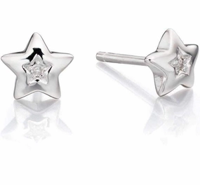 Little Star Noor Sterling Silver Diamond Earrings