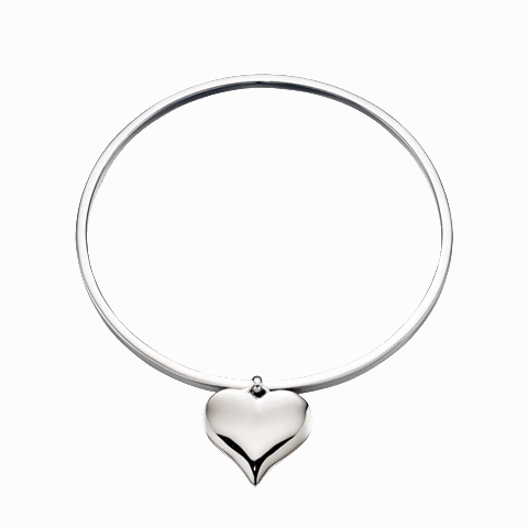 Little Star Sterling Silver Heart Tilda Bangle