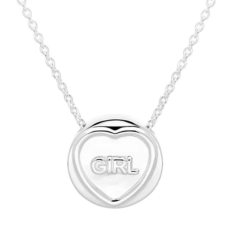 Love Hearts Sterling Silver "Girl" Necklace