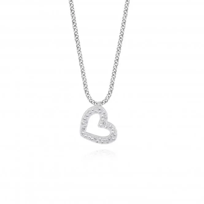 Lucia Lustre Heart Organic Pave Necklace 4800