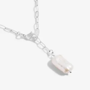 Lumi Pearl Pearl Chain Silver 50cm Total Length Necklace 6205