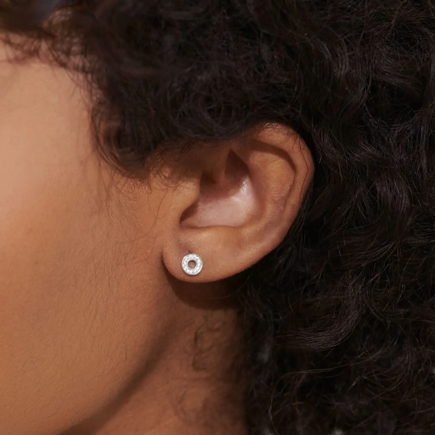 Lumia Circles Silver Plated Earrings 8652