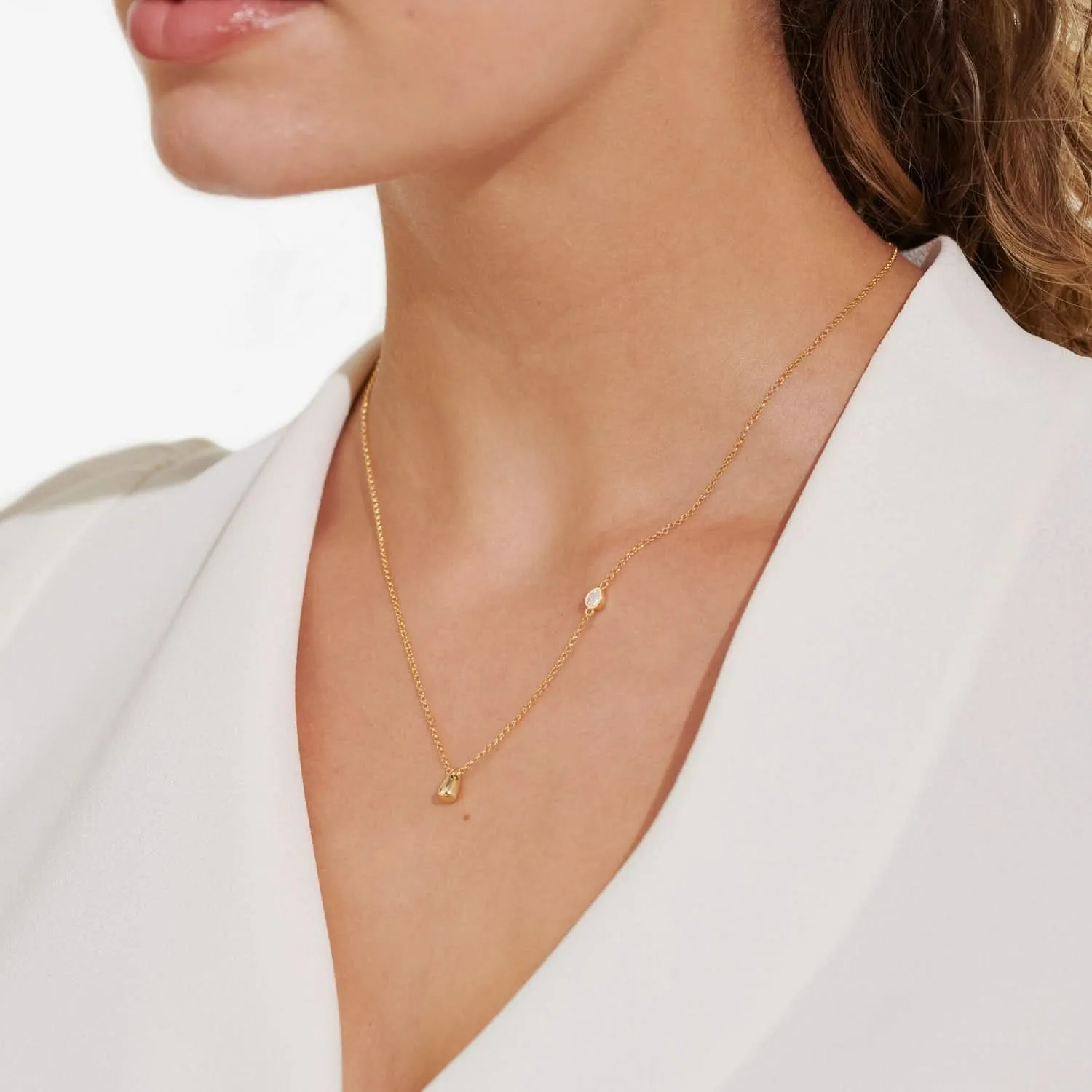 Lumia Drop Gold Plated Necklace 8637