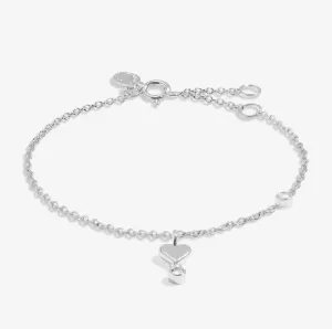 Lumia Drop Heart Silver Plated Bracelet 8645