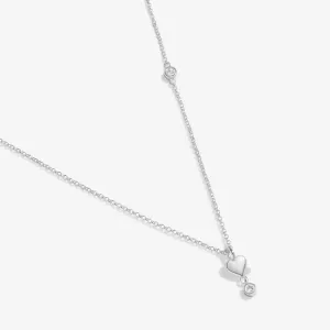 Lumia Drop Heart Silver Plated Necklace 8639