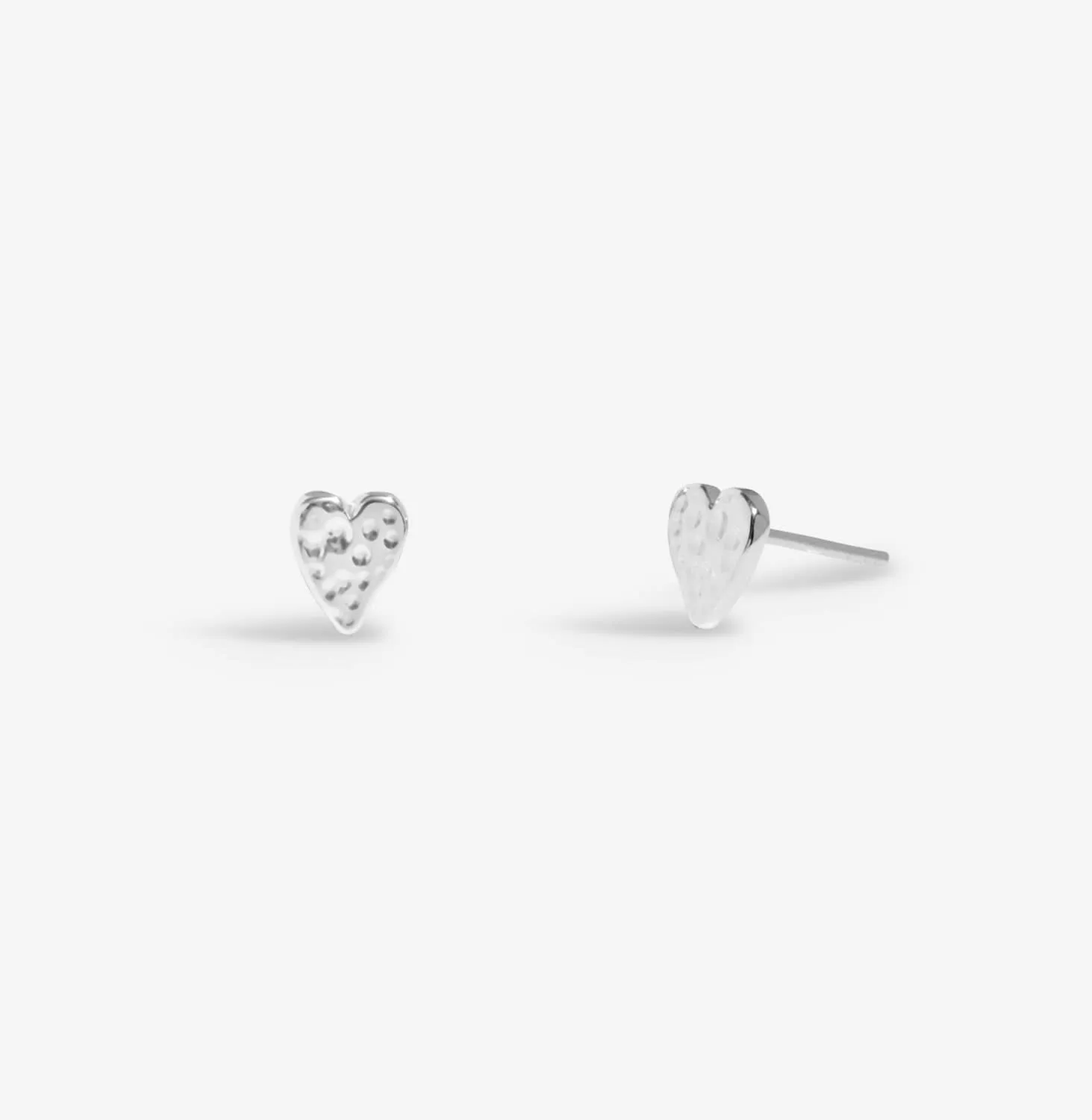 Lumia Hammered Heart Silver Plated Earrings 8650