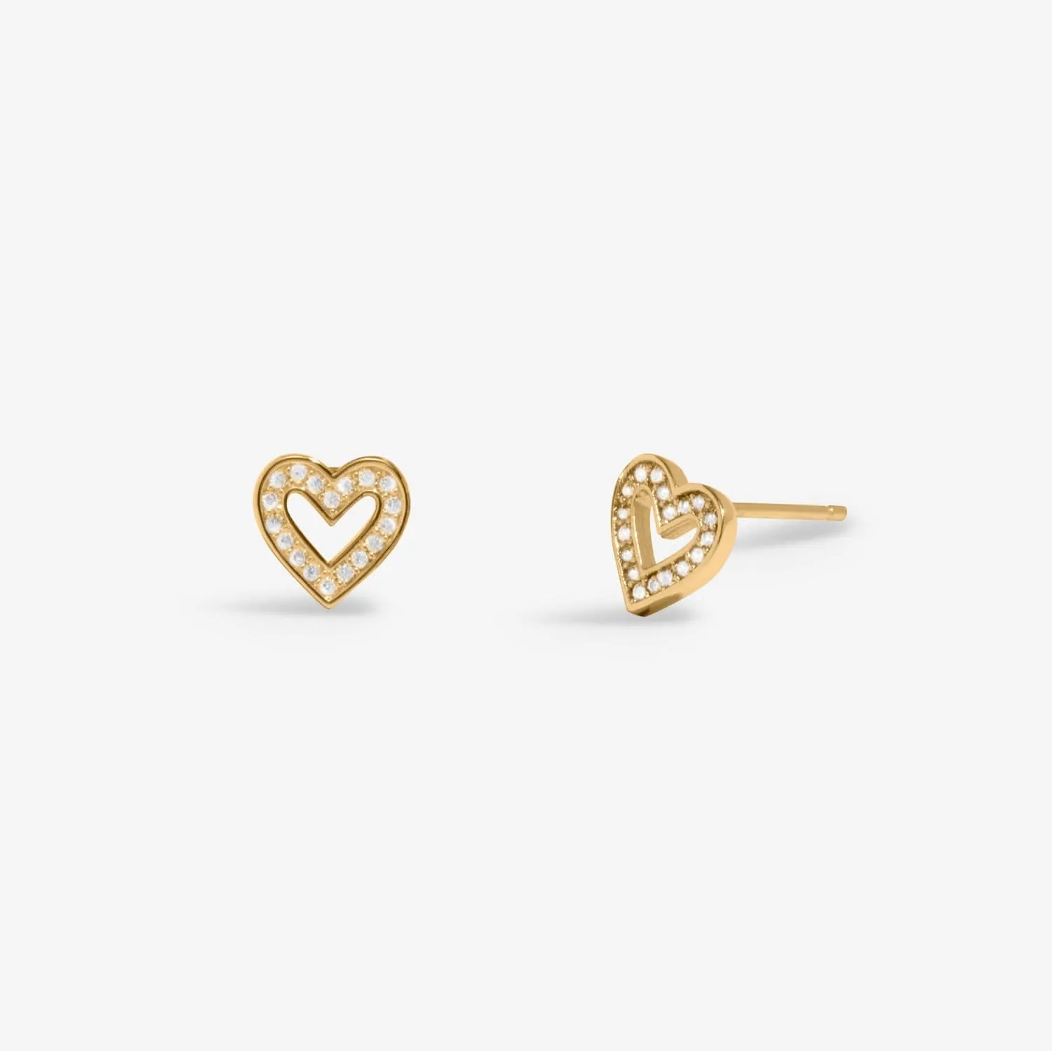Lumia Heart Gold Plated Earrings 8648