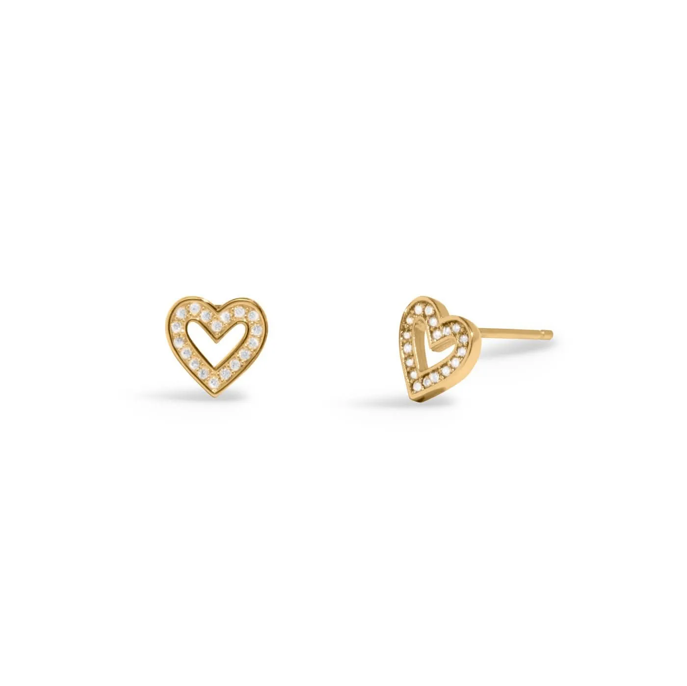 Lumia Heart Gold Plated Earrings 8648