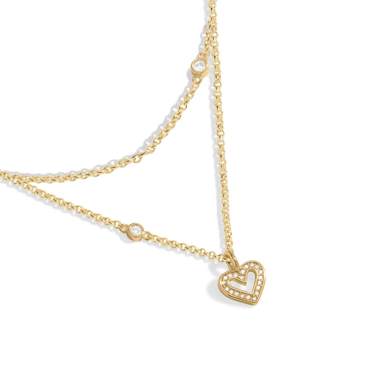 Lumia Heart Gold Plated Necklace 8636