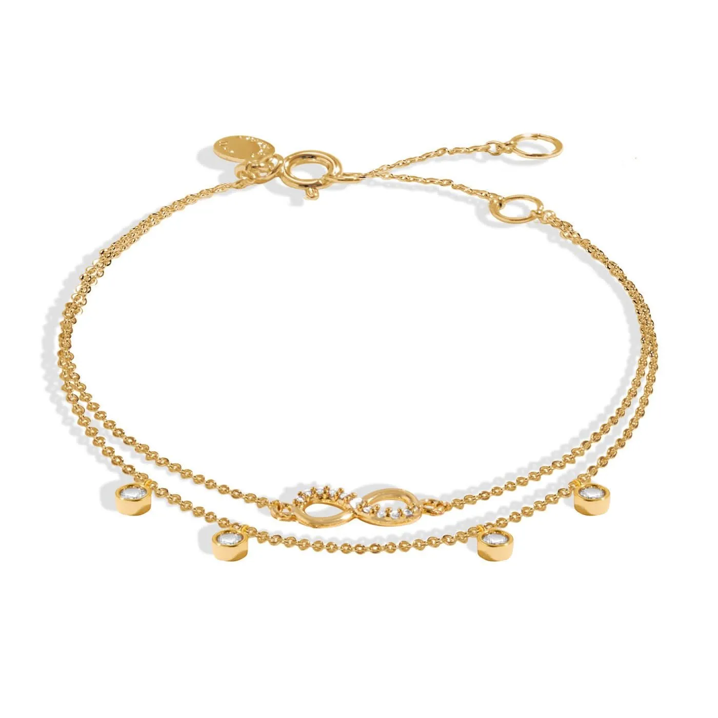 Lumia Infinity Gold Plated Bracelet 8641
