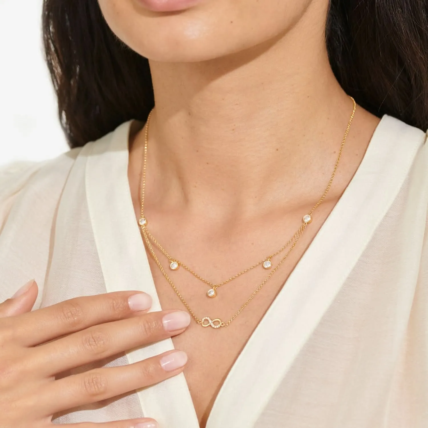 Lumia Infinity Gold Plated Necklace 8635