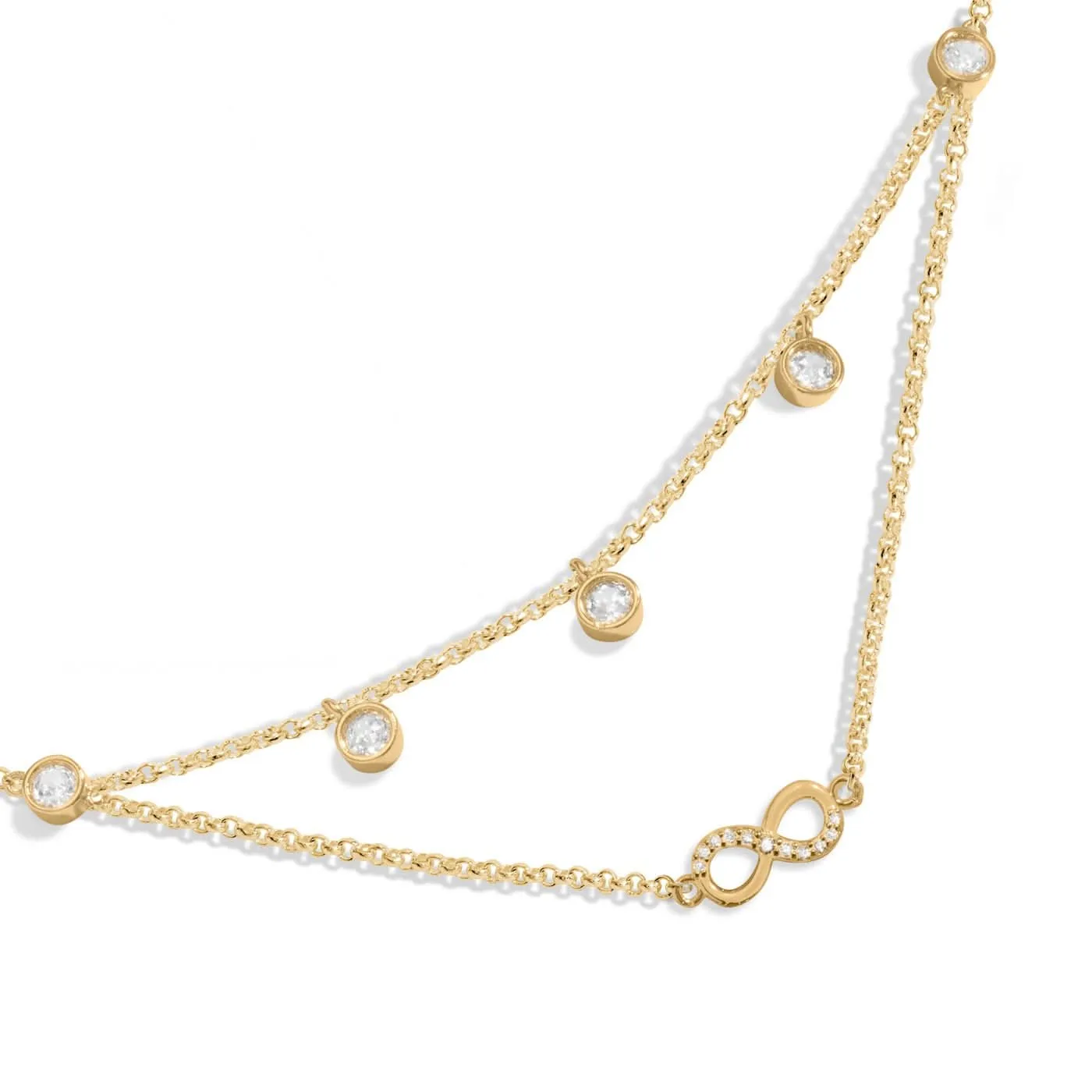 Lumia Infinity Gold Plated Necklace 8635