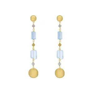 Marco Bicego 18ct Yellow Gold Aquamarine Drop Earrings D