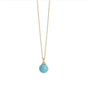 Marco Bicego Africa 18ct Yellow Gold and Turquoise Pendant