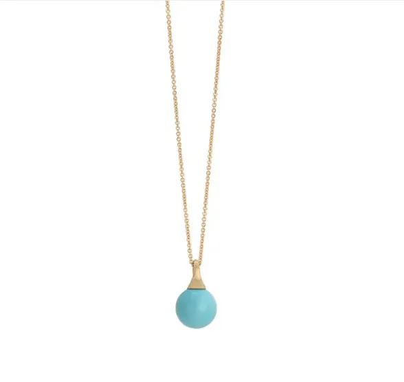 Marco Bicego Africa 18ct Yellow Gold and Turquoise Pendant