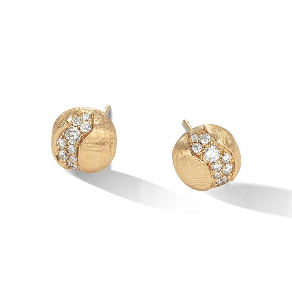 Marco Bicego Africa 18ct Yellow Gold Diamond Stud Earrings