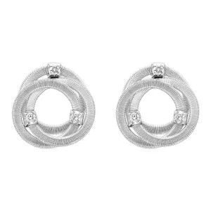 Marco Bicego Goa 18ct White Gold 0.18ct Diamond Earrings D