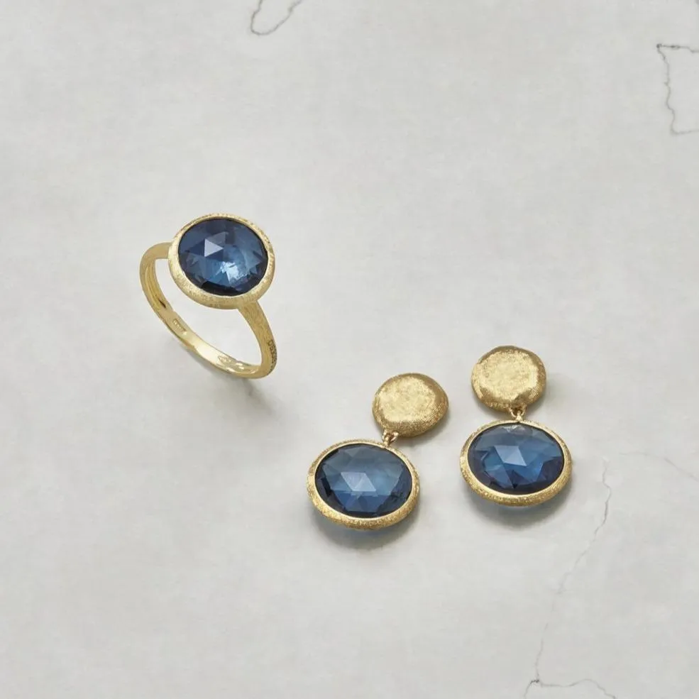 Marco Bicego Jaipur 18ct Yellow Gold Blue Topaz Ring