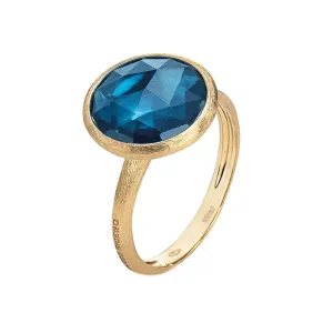 Marco Bicego Jaipur 18ct Yellow Gold Blue Topaz Ring