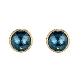 Marco Bicego Jaipur 18ct Yellow Gold London Blue Topaz Stud Earrings