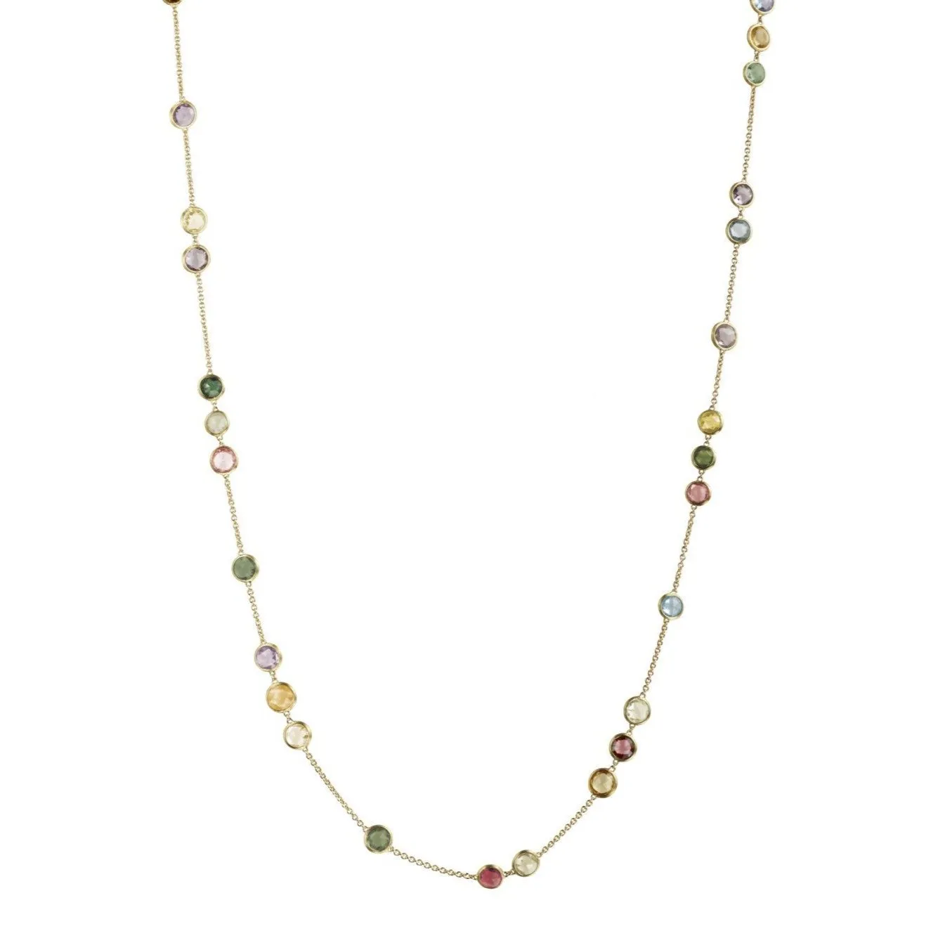 Marco Bicego Jaipur 18ct Yellow Gold Mixed Stone Long Necklace D