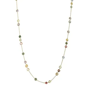 Marco Bicego Jaipur 18ct Yellow Gold Mixed Stone Long Necklace D