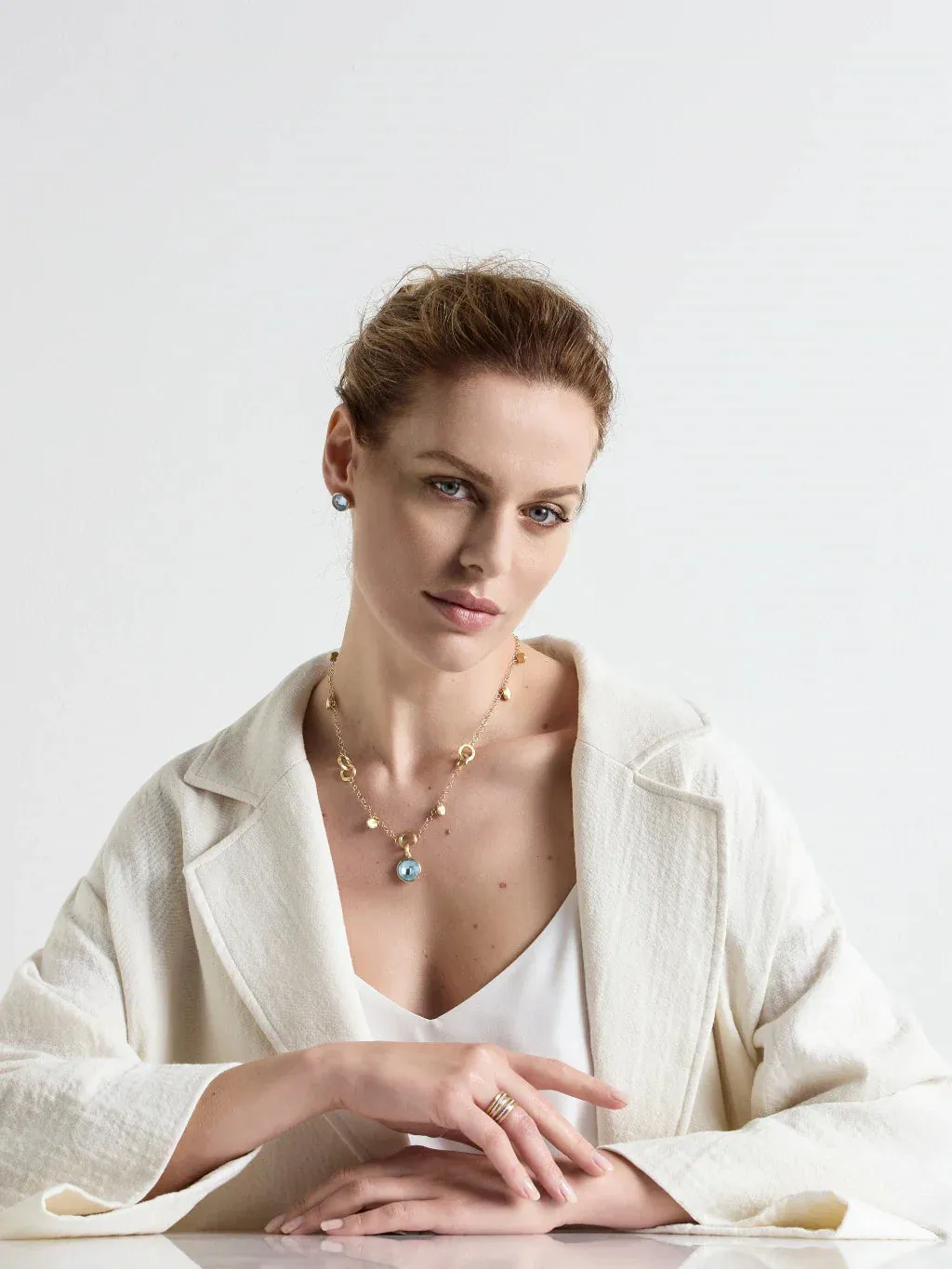 Marco Bicego Jaipur 18ct Yellow Gold Topaz Stackable Pendant