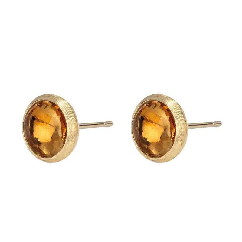 Marco Bicego Jaipur 18ct Yellow Gold Yellow Quartz Stud Earrings