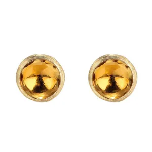 Marco Bicego Jaipur 18ct Yellow Gold Yellow Quartz Stud Earrings
