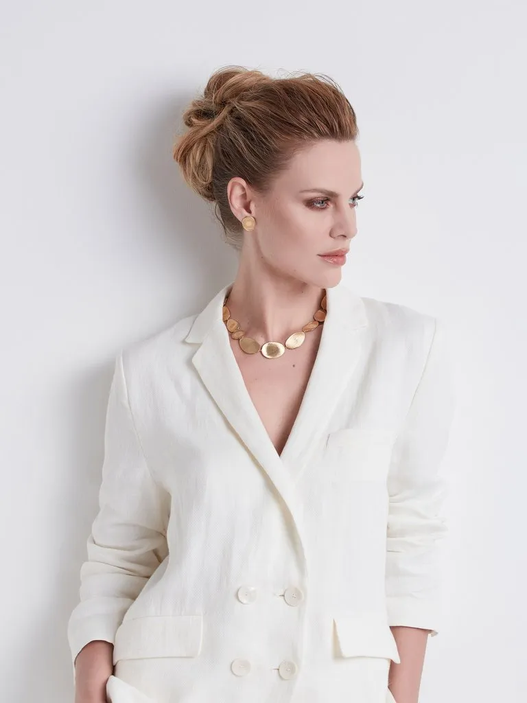 Marco Bicego Lunaria 18ct Yellow Gold Oval Necklace