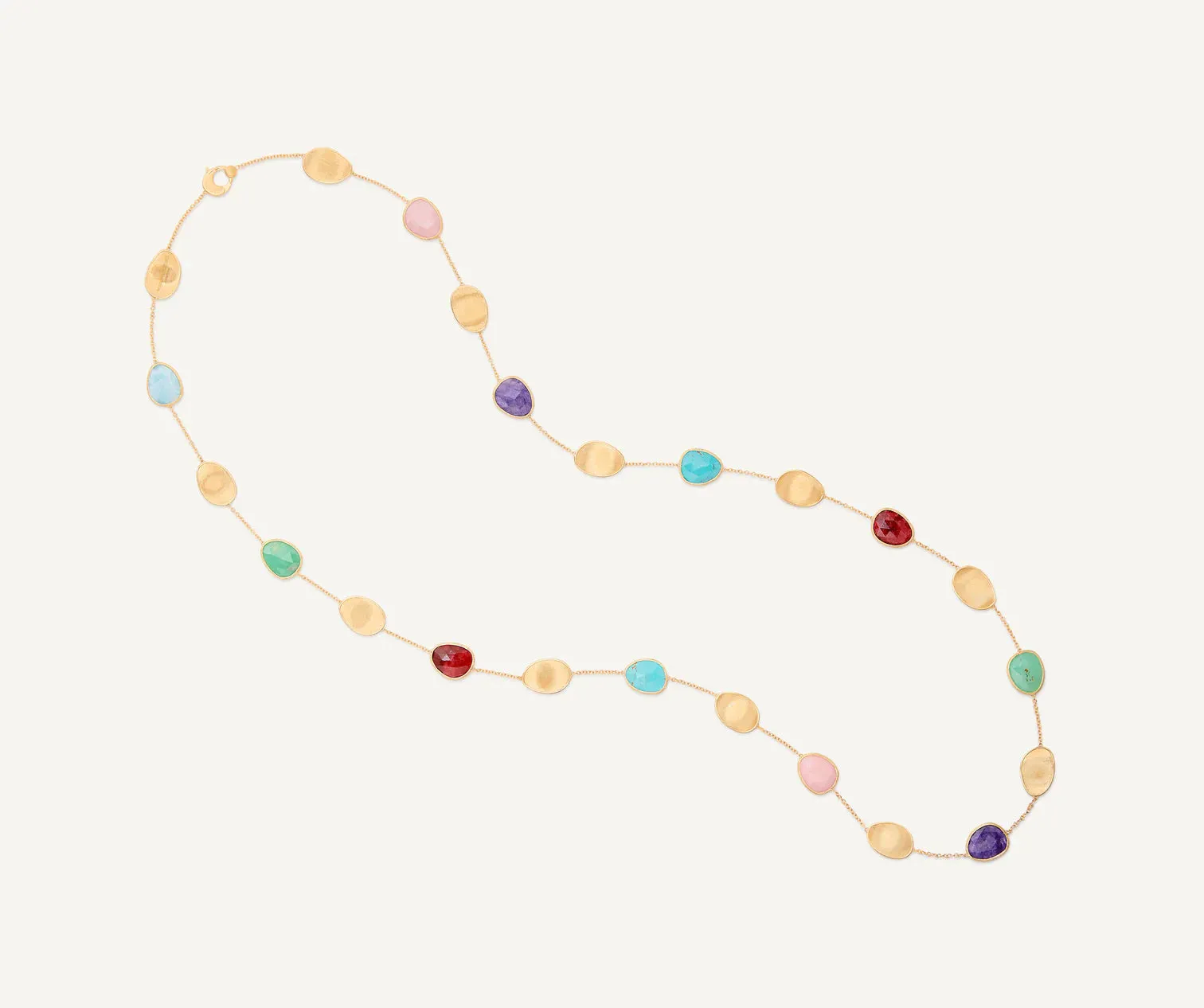 Marco Bicego Lunaria Colour 18ct Yellow Gold Mixed Gemstone Necklace