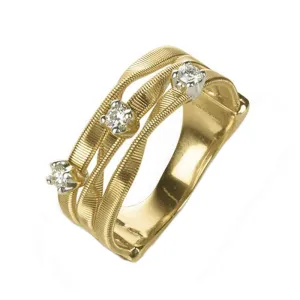 Marco Bicego Marrakech 18ct Yellow Gold 0.15ct Diamond Ring
