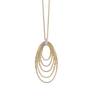 Marco Bicego Marrakech Onde 18ct Yellow Gold Diamond Pendant Long Necklace