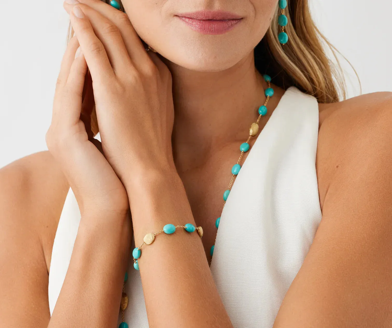 Marco Bicego Siviglia 18ct Yellow Gold & Turquoise Bracelet