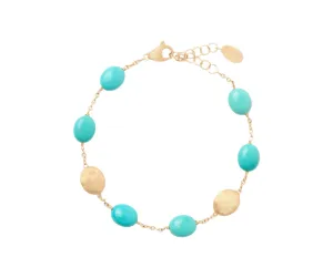 Marco Bicego Siviglia 18ct Yellow Gold & Turquoise Bracelet